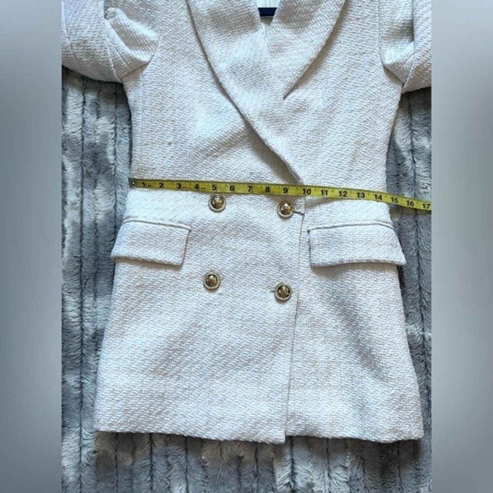 Zara Textured Double-Breasted Blazer Size XS - Picture 6 of 13